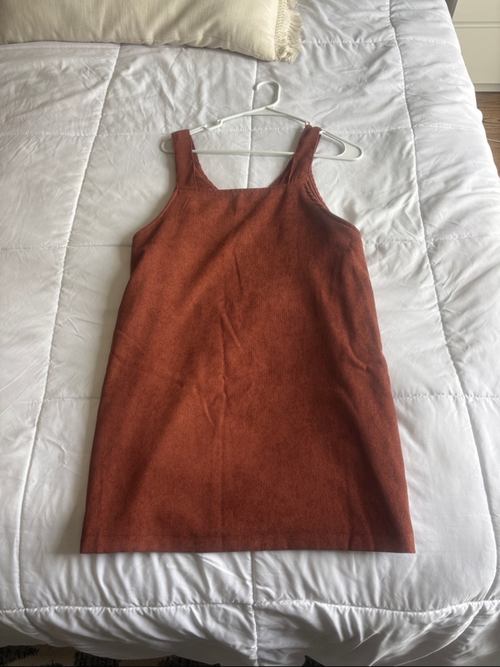 Rust corduroy Tank Mini Dress